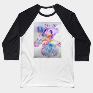 Iris Watercolor Painting - Ethereal Purple Baseball T-Shirt